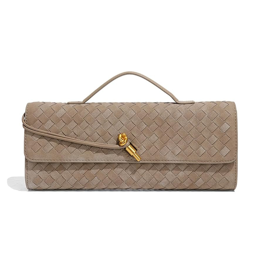 JYG Suede Woven Handbag for Women Trendy Evening Shoulder Bag Casual Clutch Purse Crossbody Satch... | Amazon (US)