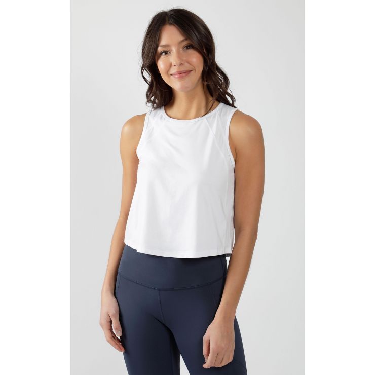 90 Degree By Reflex - Women's Cropped Tank Top with Back Keyhole | Target