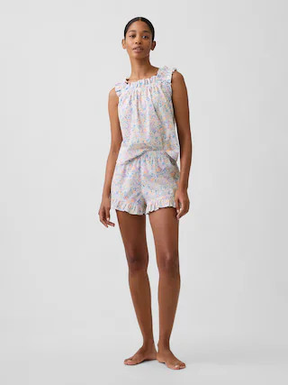 Ruffle Poplin PJ Shorts | Gap Factory