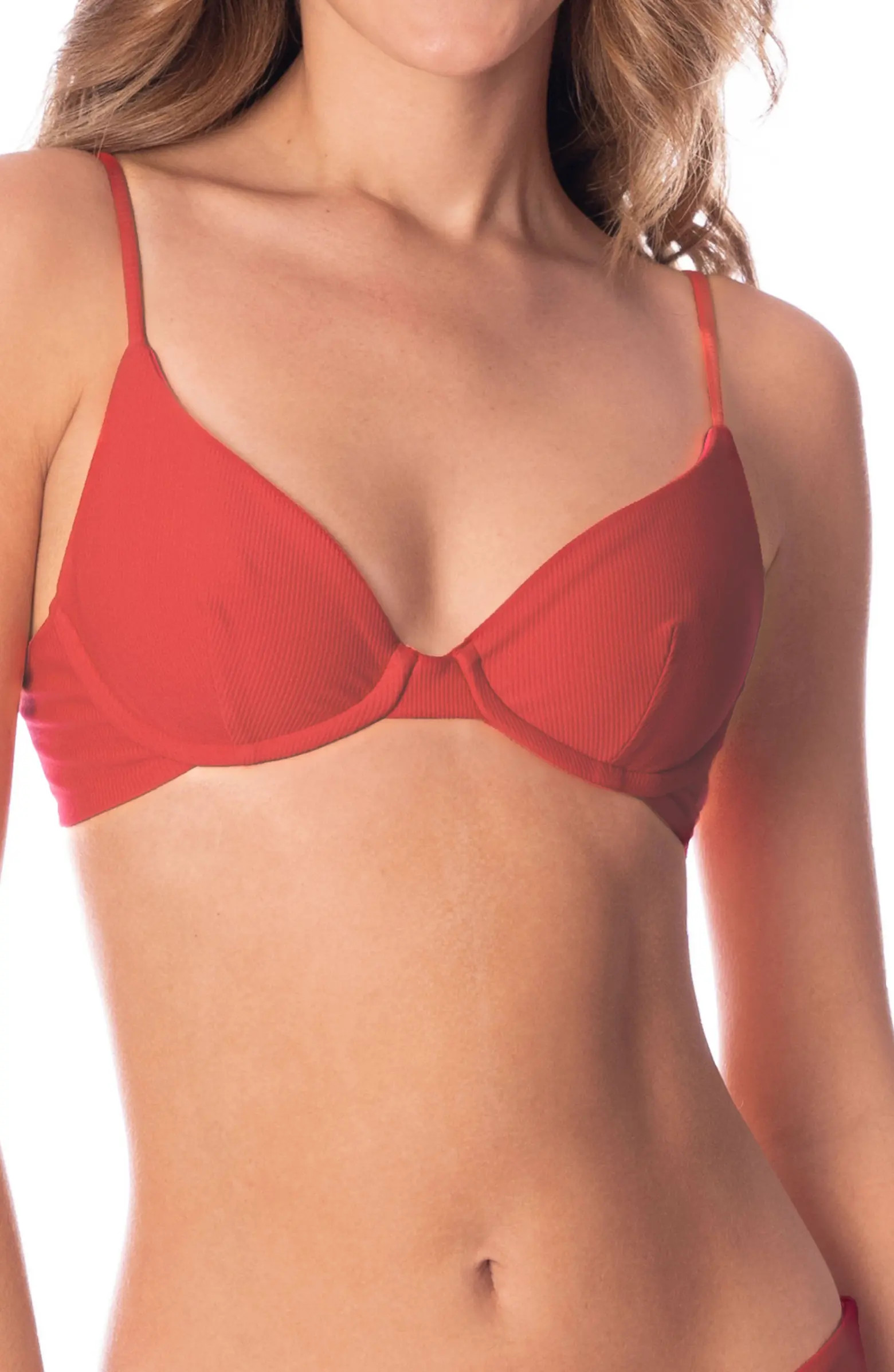 Maaji Red Camelia Dainty Reversible Underwire Bikini Top | Nordstrom | Nordstrom