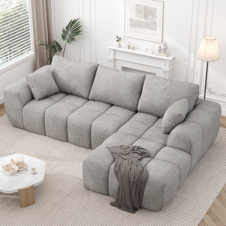 IDEALSOUL Sectional Sofa, 101" L-Shaped Modular Cloud Couch,Unique Chenille Fabric Couches and So... | Walmart (US)