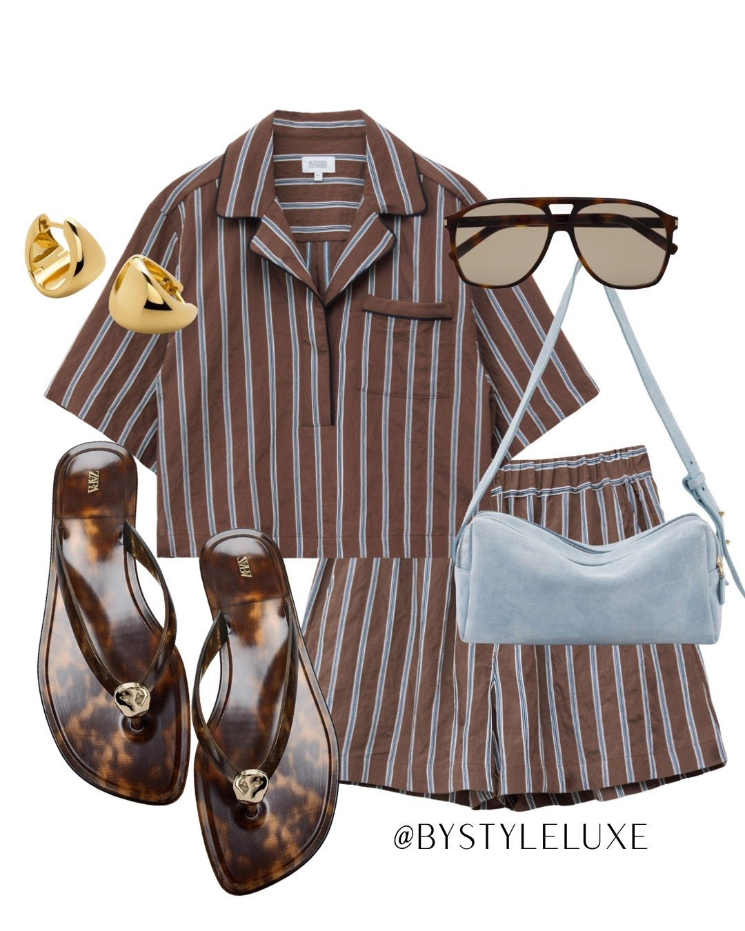 SUMMER STRIPES - An easy everyday co-ord for summer in gorg brown and blue stripe, perfect for holiday too

#coord #sandals #shorts

#LTKsummer #LTKfestival #LTKeurope