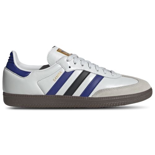 adidas Originals Mens adidas Originals Samba - Mens Shoes Crystal White/Blue/Matte Gold Size 11.5 | Champs Sports