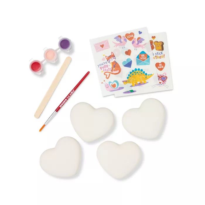 Paint-Your-Own Valentine&#39;s Day Ceramic Hearts - Mondo Llama&#8482; | Target