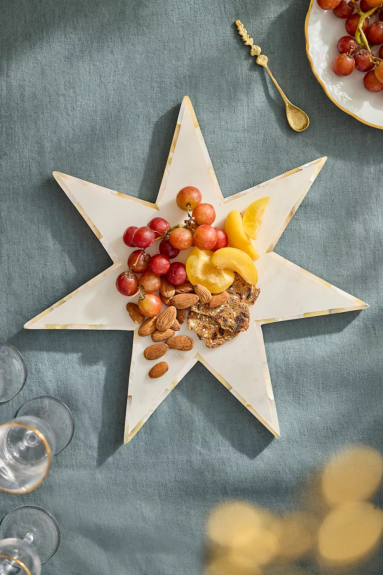 Abalone + Marble Star Serving Board | Anthropologie (US)
