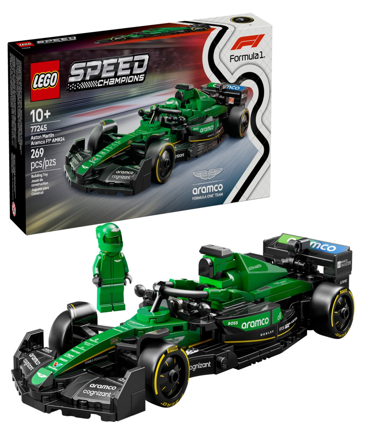 Lego Speed Champions Aston Martin Aramco F1 AMR24 Race Car Building Toy 77245 - Multicolor | Macy's