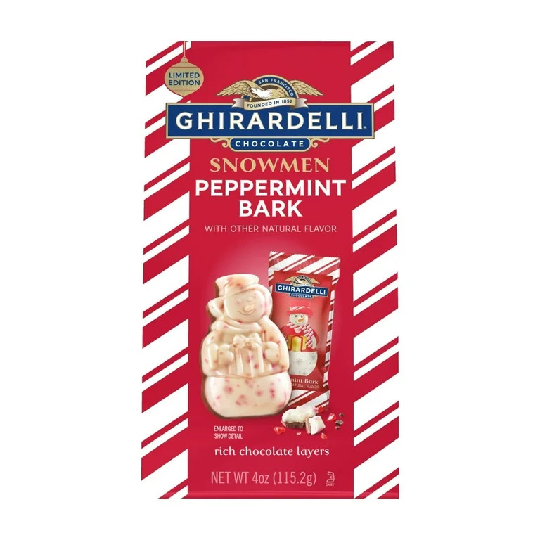 GHIRARDELLI Peppermint Bark Snowmen, 4 OZ Bag | Walmart (US)