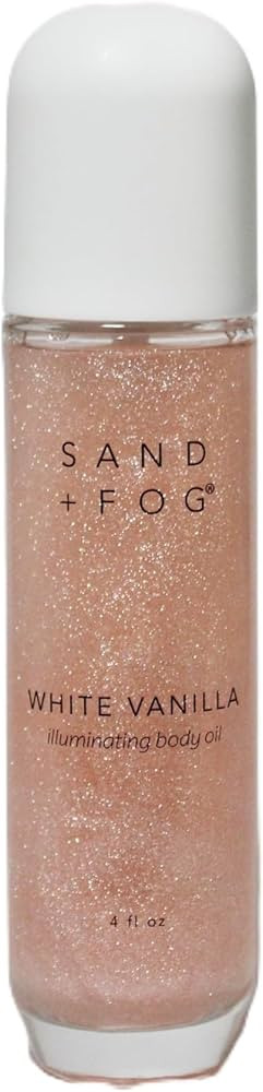 Sand + Fog White Vanilla Illuminating Body Oil, 4 fl oz, Shimmer | Amazon (US)