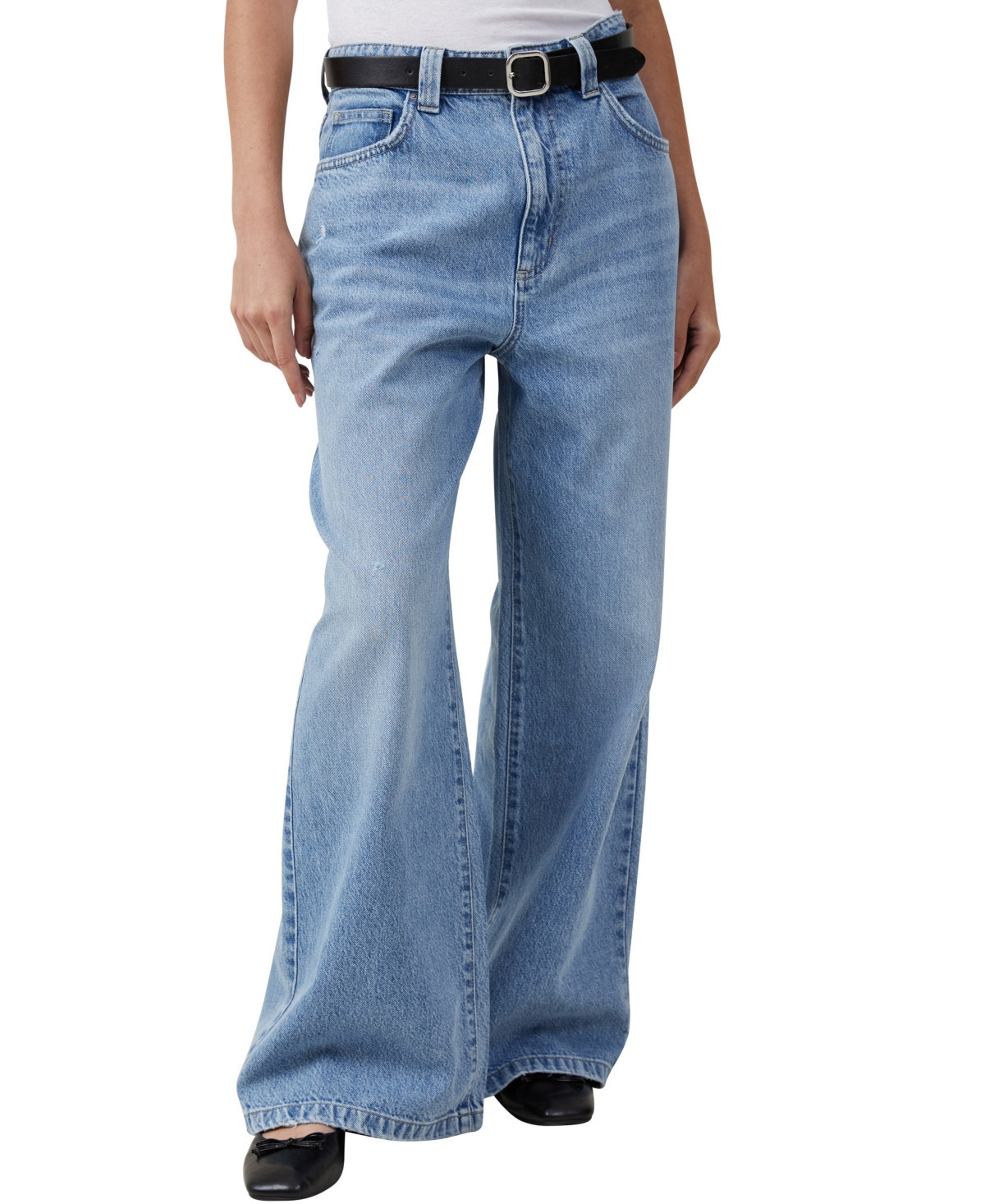 Cotton On Women's Low Super Baggy Jean - Breeze blue worn | Macy's