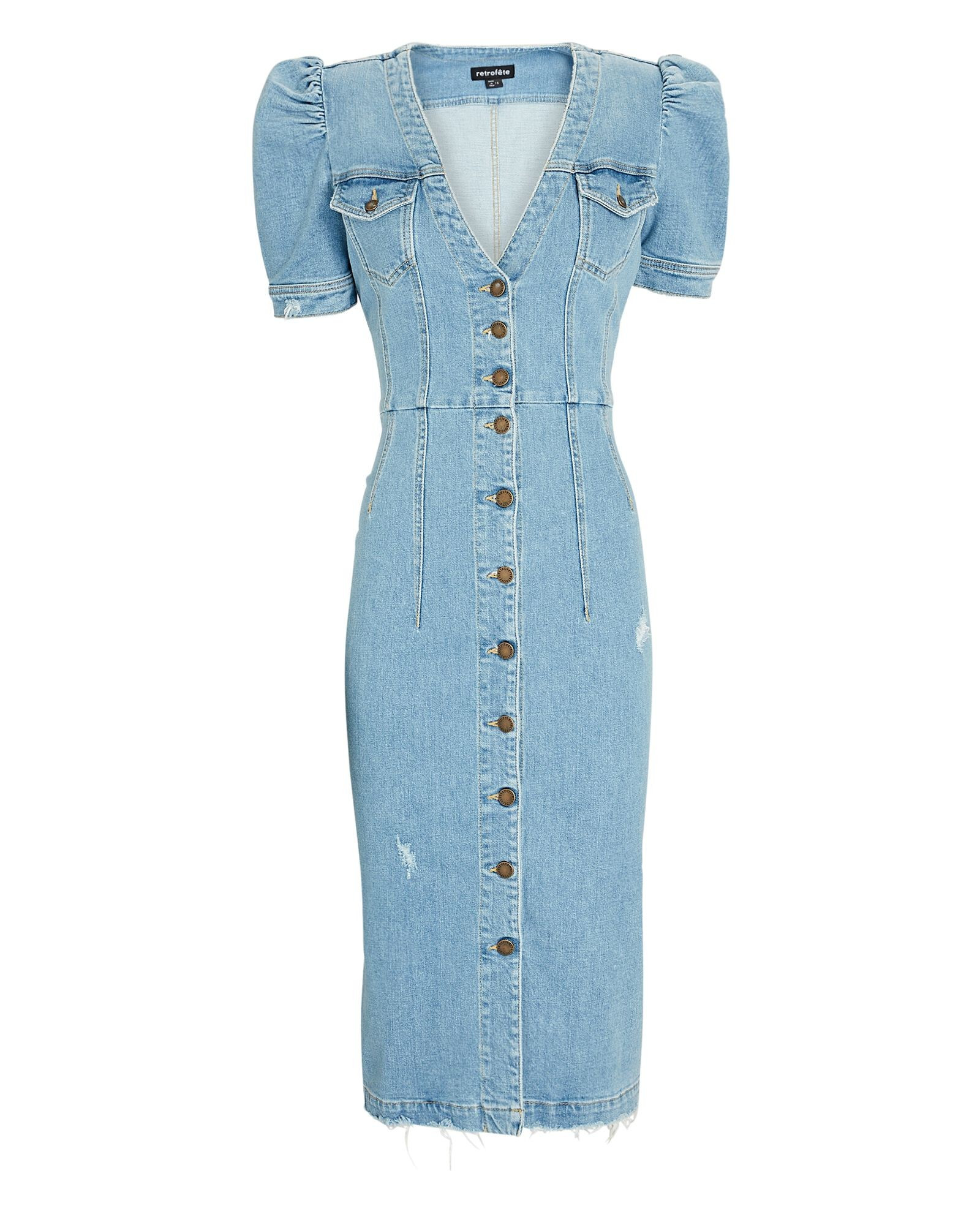 Annie Puff Sleeve Denim Dress | INTERMIX