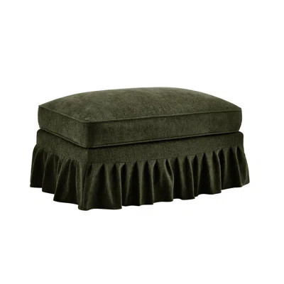 Chenille Ottoman - Green | Gift Idea | Wayfair North America
