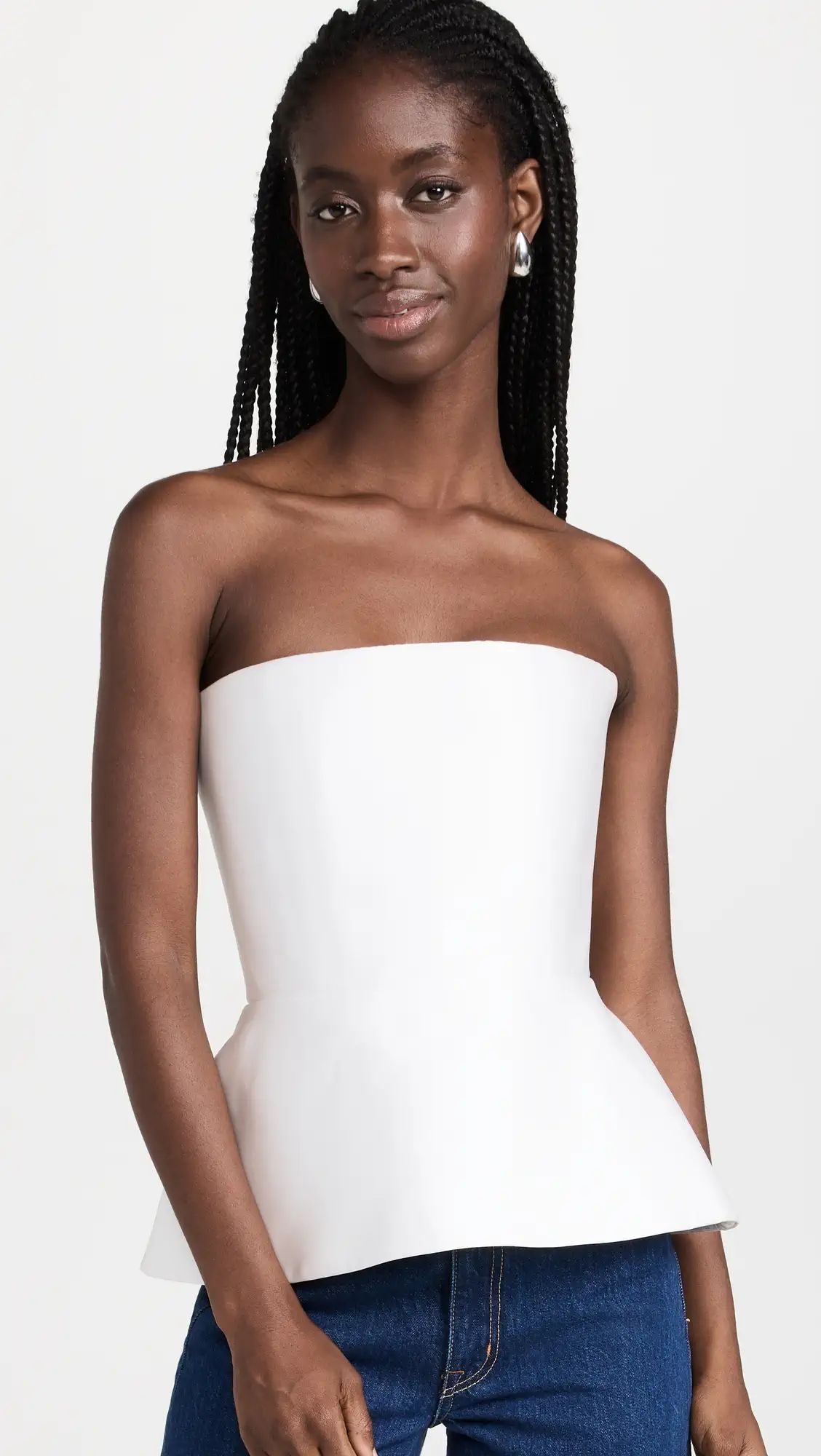 Rozie Corsets Satin Peplum Top | Shopbop | Shopbop