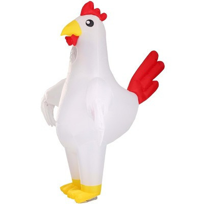 HalloweenCostumes.com One Size Fits Most   Inflatable Chicken Costume for Adults, Red/White/Yellow | Target