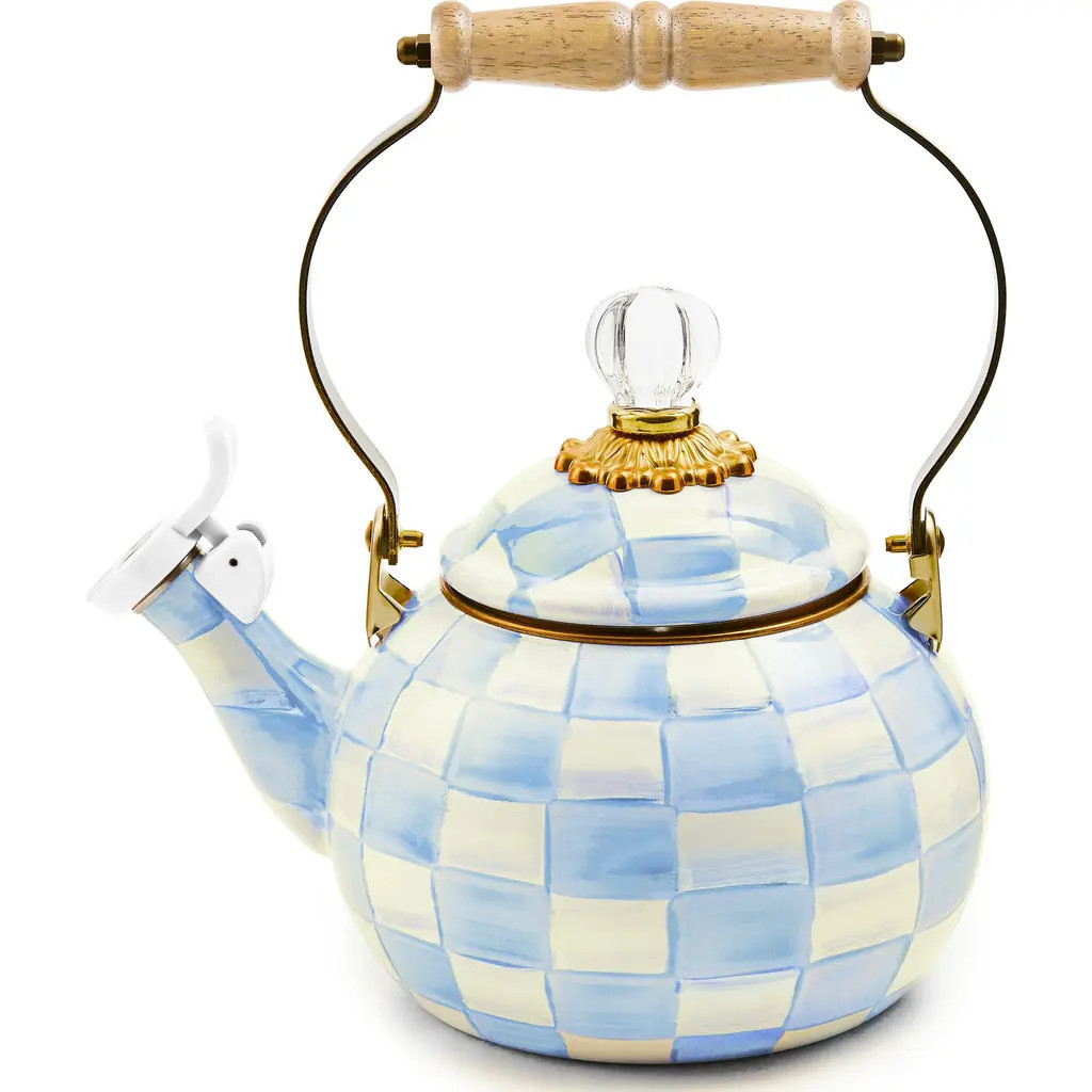 MACKENZIE CHILDS Sky Check Whistling Tea Kettle at Nordstrom | Nordstrom