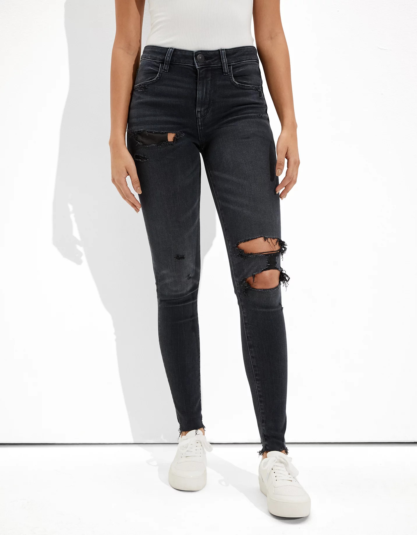 AE Ne(x)t Level Ripped High-Waisted Jegging | American Eagle Outfitters (US & CA)