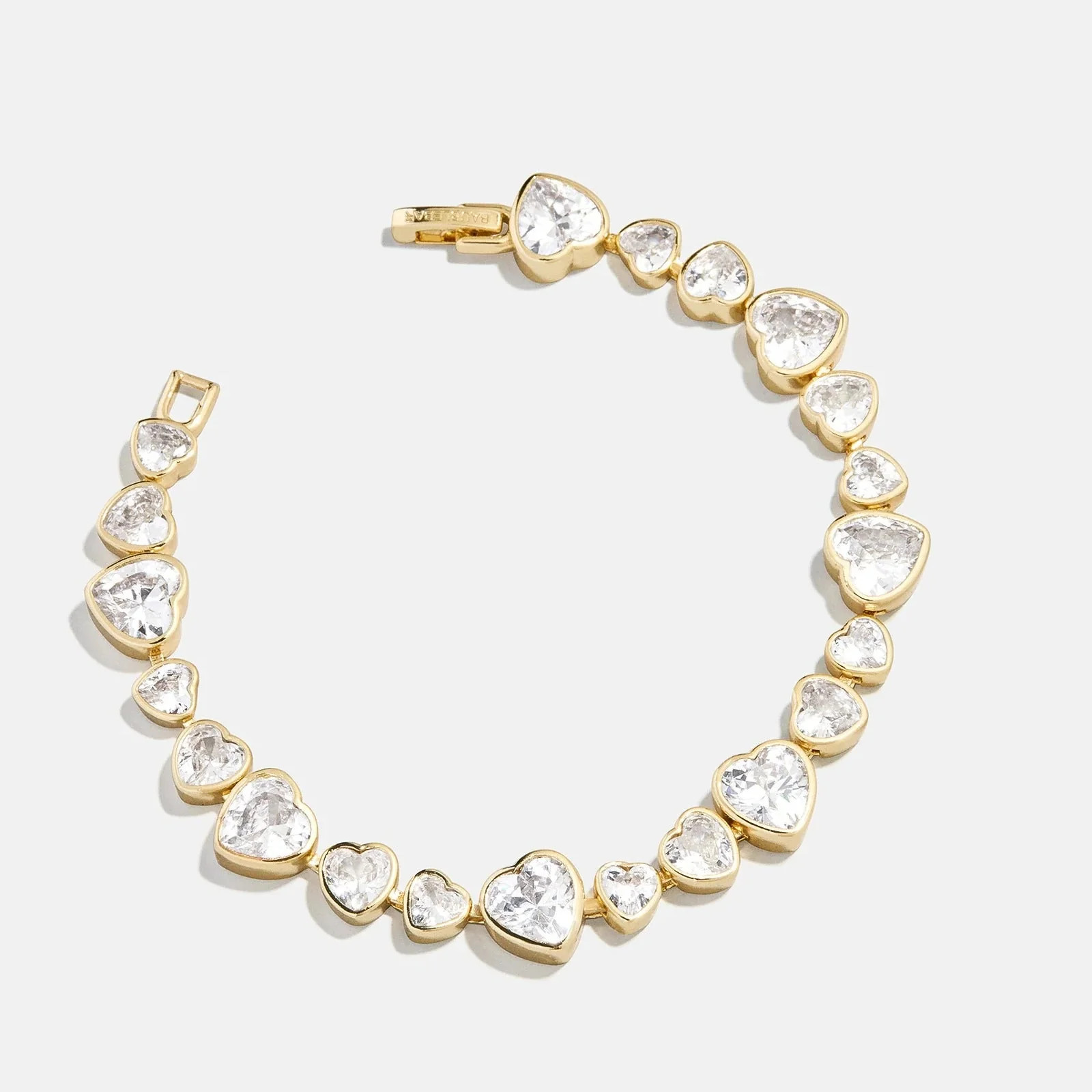 Zadie Heart Tennis Bracelet - Gold/Pavé - 6.15 | BaubleBar