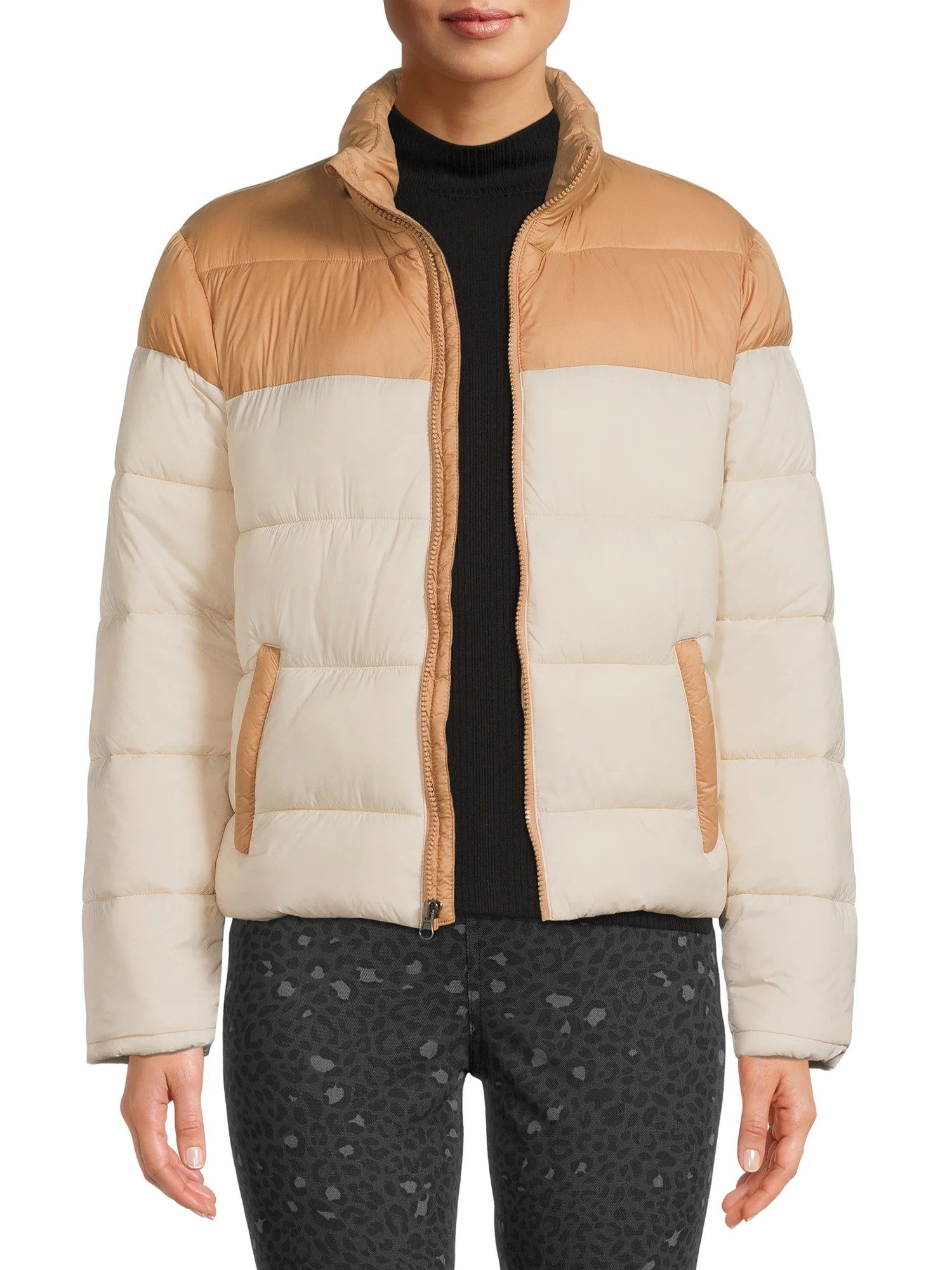 Time and Tru Women's and Plus Puffer Jacket - Walmart.com | Walmart (US)