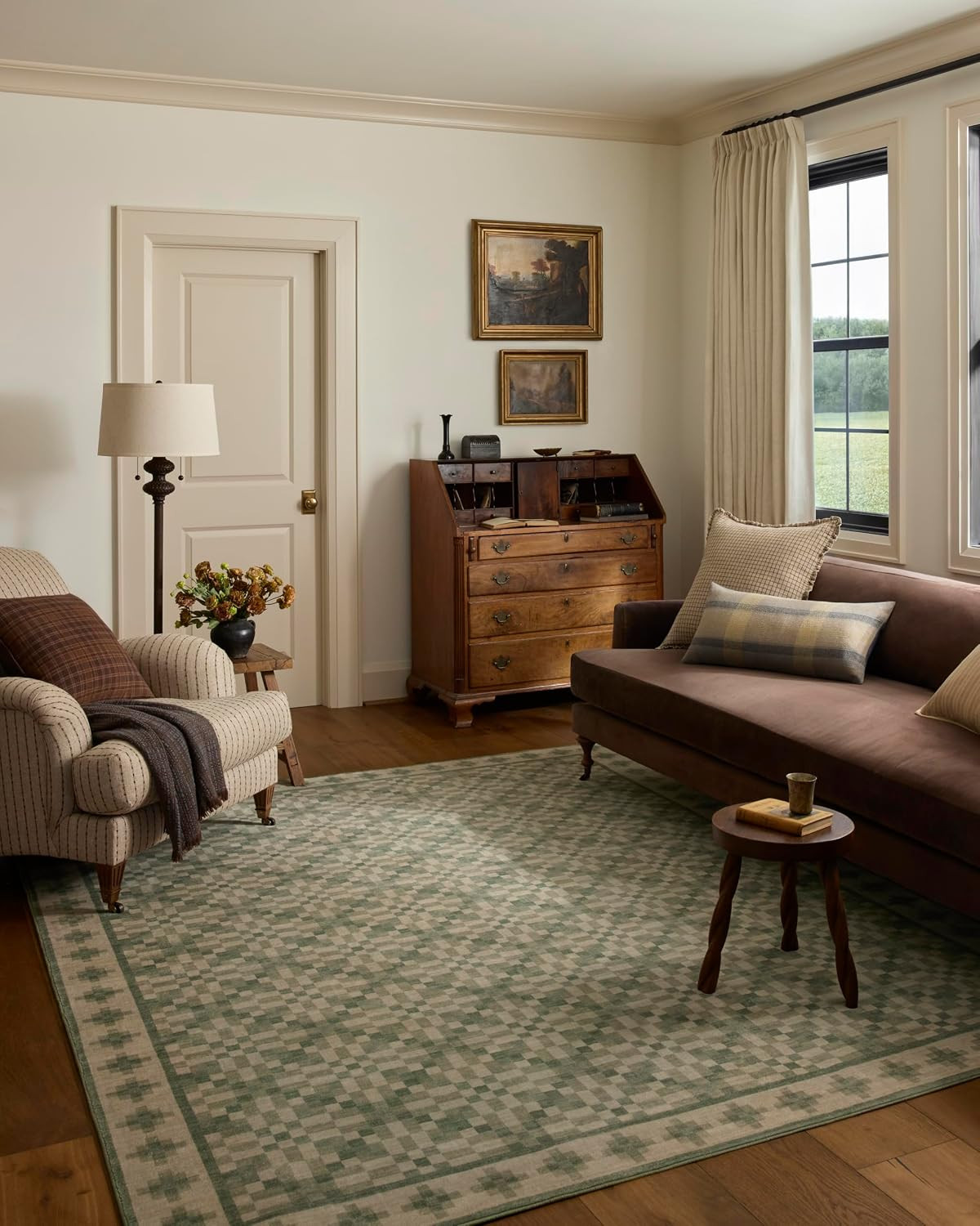 Loloi Chris Loves Julia Bobby Beige/Green 7'-3" x 9'-3" Area Rug | Amazon (US)