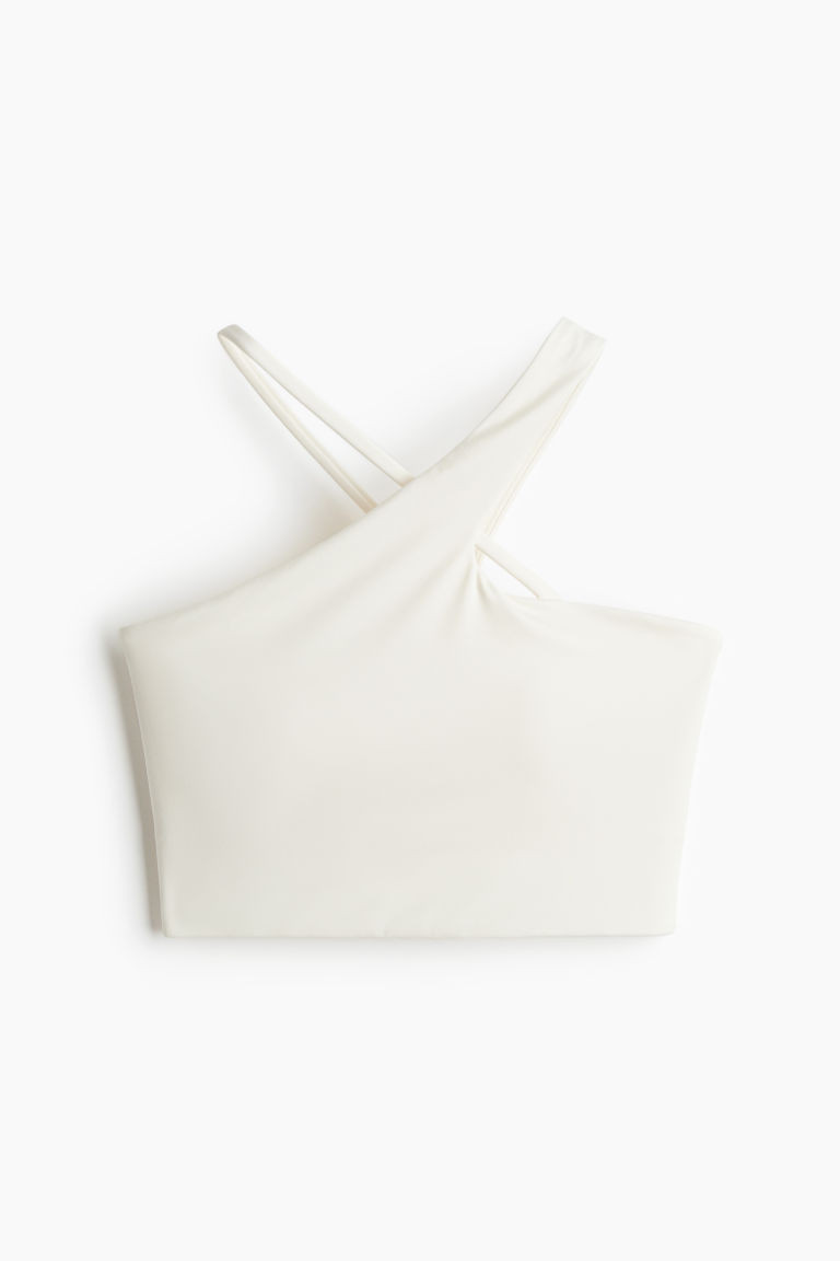 H & M - Light Support Sports bra in SoftMove - White | H&M (UK, MY, IN, SG, PH, TW, HK)