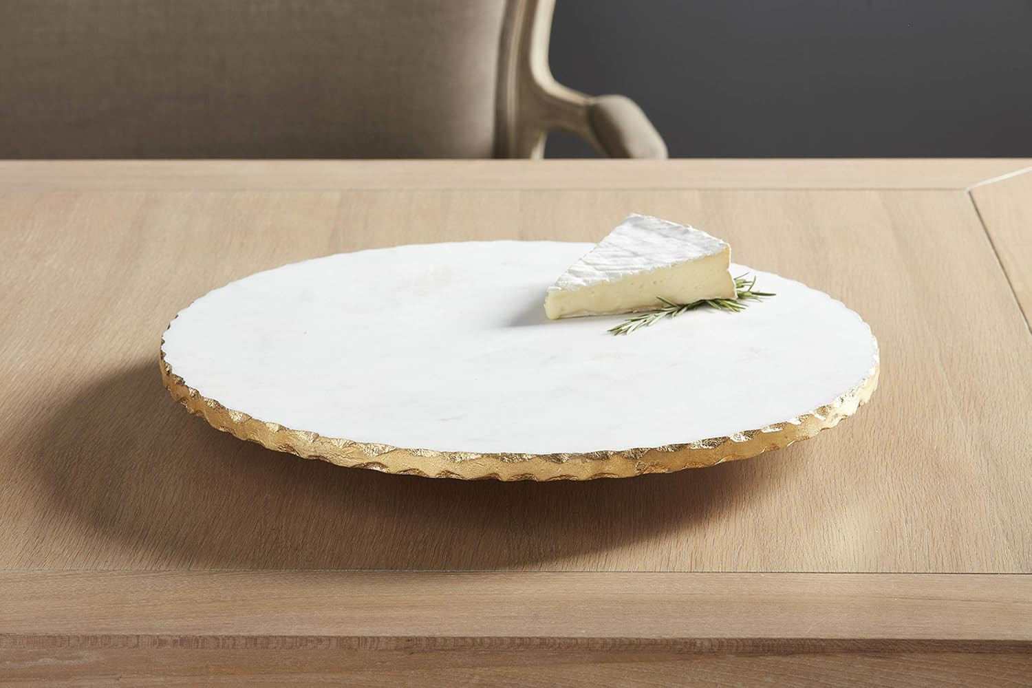 Mud Pie 41140011 Marble Lazy Susan White, 16" dia | Amazon (US)