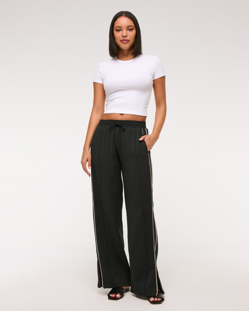 Vegan Leather High Rise Loose Pant | Abercrombie & Fitch (US)