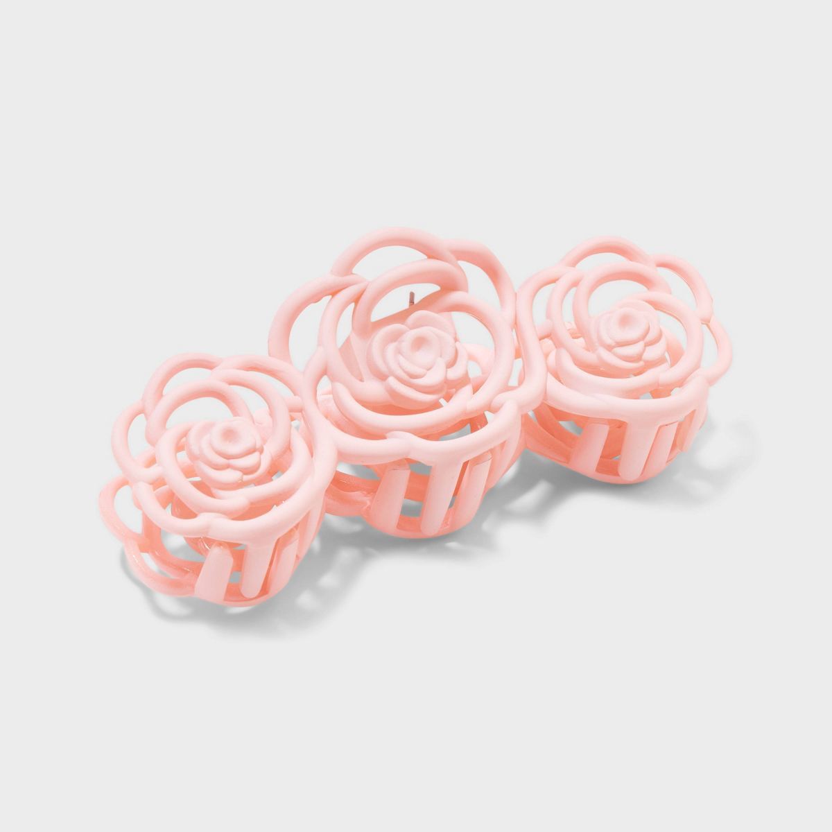 Matte Finish Rose Claw Hair Clip - Wild Fable™ Pink | Target