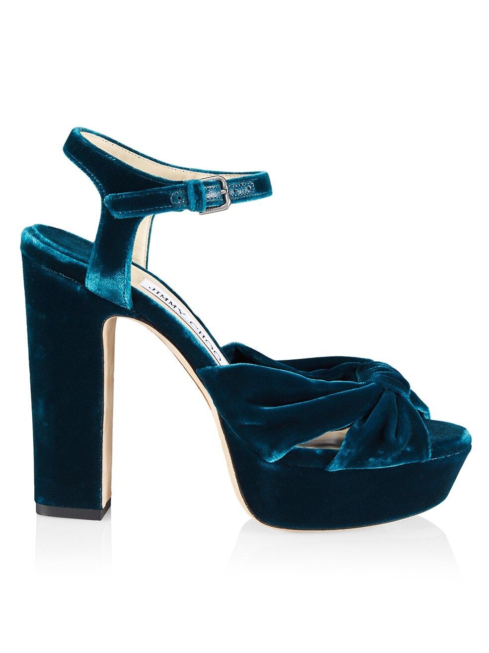 Jimmy Choo Heloise 120 Velvet Platform Sandals | Saks Fifth Avenue