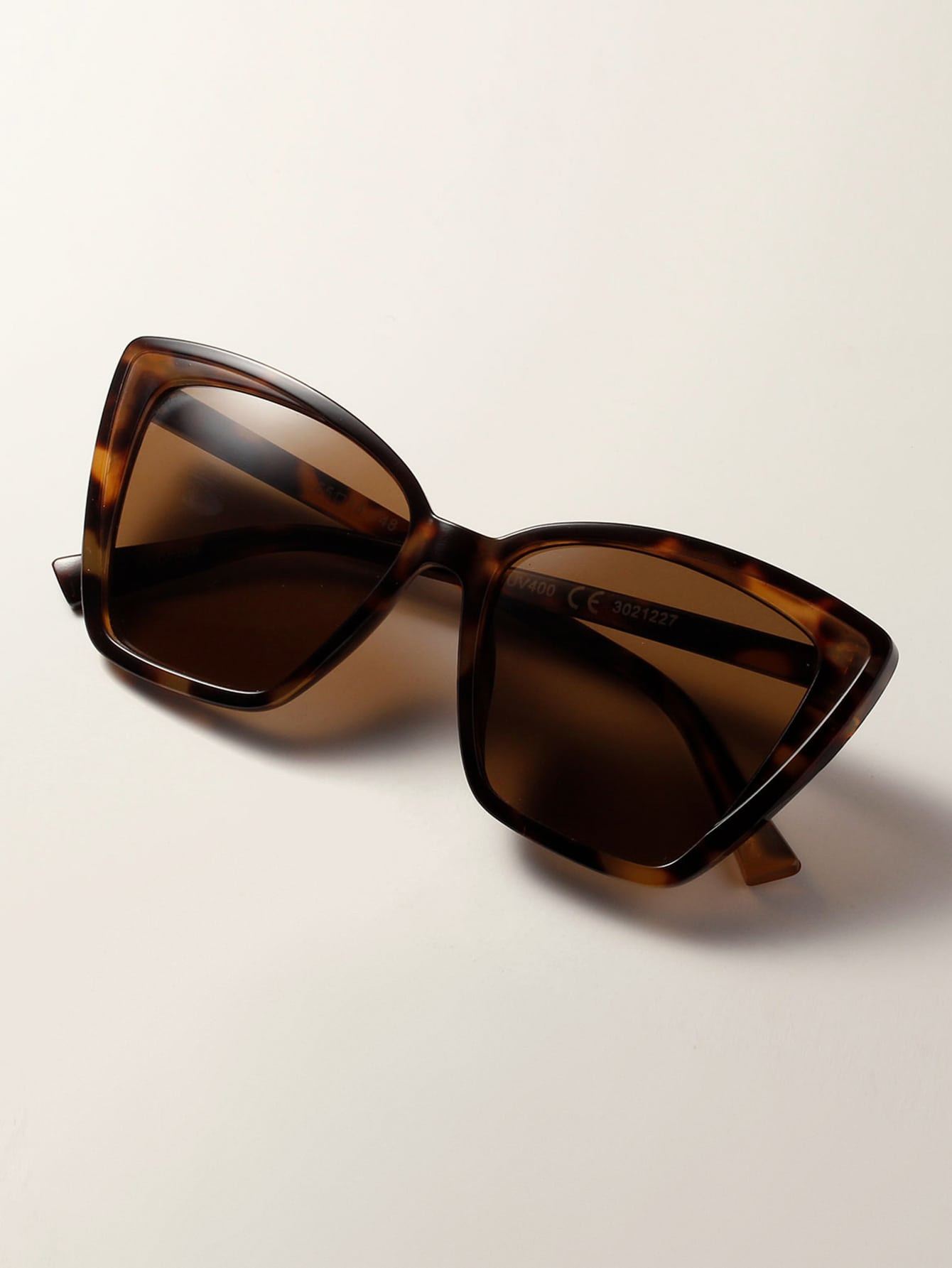 Tortoiseshell Frame Cat Eye Sunglasses With Case | SHEIN