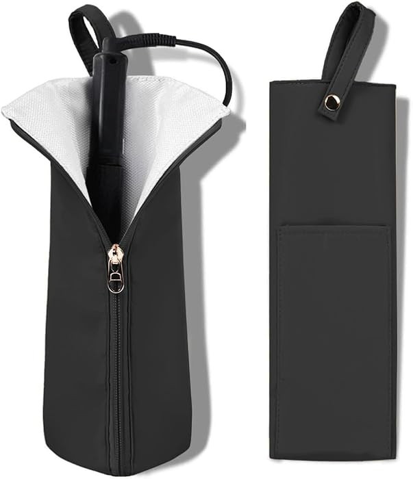 Hot Iron Holder & Mat, Heat Resistant Travel Bag for Curling Iron, Flat Iron - Hair Tool Organize... | Amazon (US)