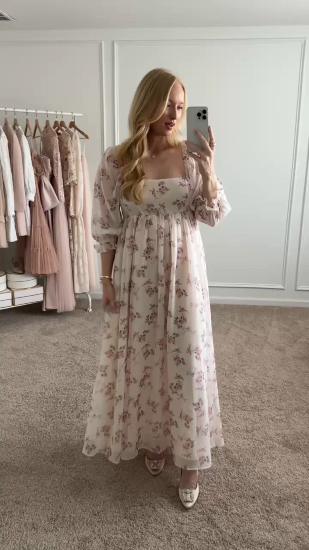 Beautiful baby shower dress option! It is super flowy and bump friendly, runs TTS. Spring dresses // event dresses // shower dresses // Mother’s Day dresses // Easter dresses // petal & pup dresses // wedding guest // dresses 

#LTKBump #LTKWatchNow #LTKSeasonal