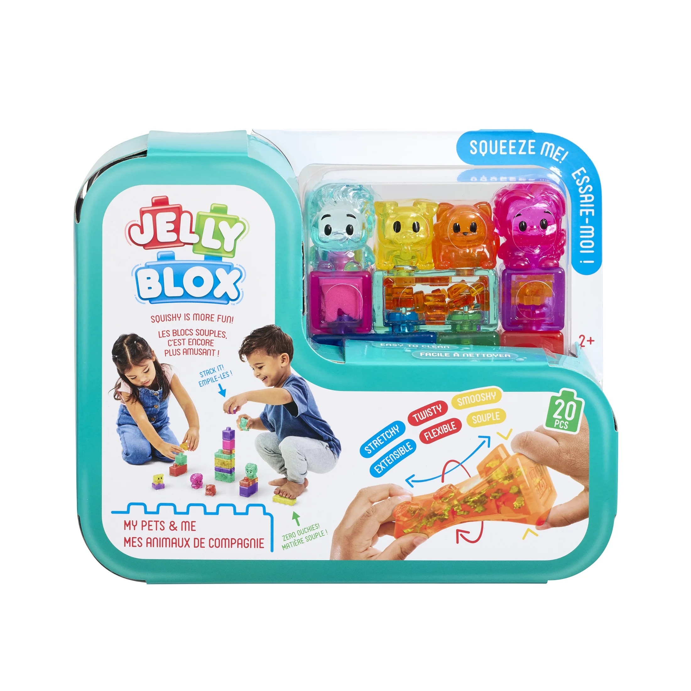 Jelly Blox My Pets and Me-  20 Piece Set of Building Blocks that Bend The Rules! | Walmart (US)