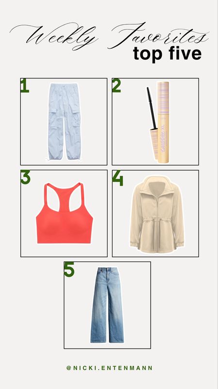 Our weekly favorites! We are all loving the Aerie cargo pants so much, they’re such a spring staple! 

Weekly favorites, best loved, bestsellers, aerie, Sephora, madewell denim, spring style, spring beauty trends 

#LTKstyletip #LTKbeauty #LTKfitness