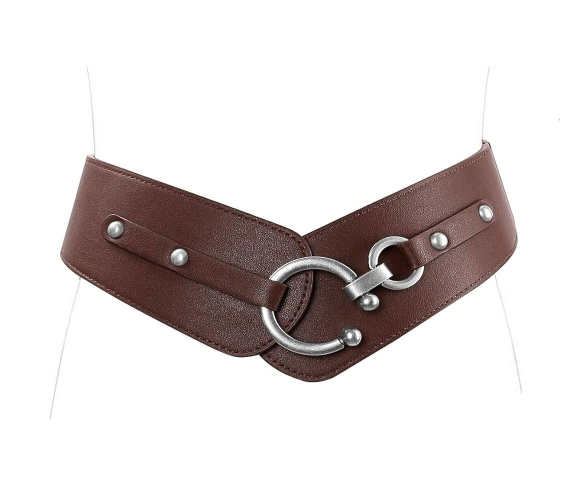 JASGOOD Women's Fashion Vintage Wide Elastic Stretch Waist Belt With Interlock Buckle Halloween B... | Amazon (US)