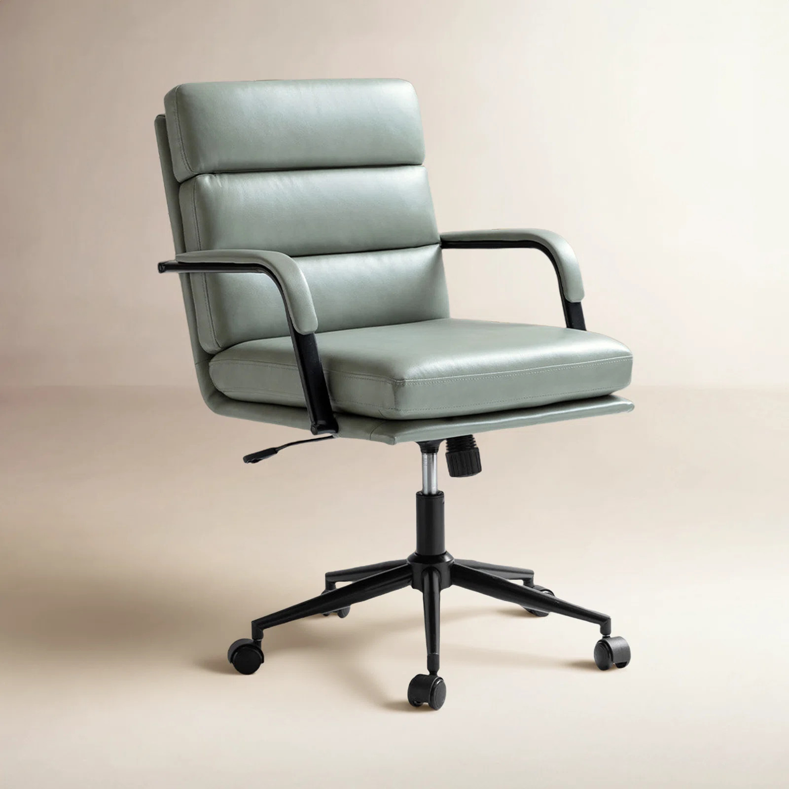 Anagrace Leather Upholstered Swivel Tilt Task Office Chair | AllModern