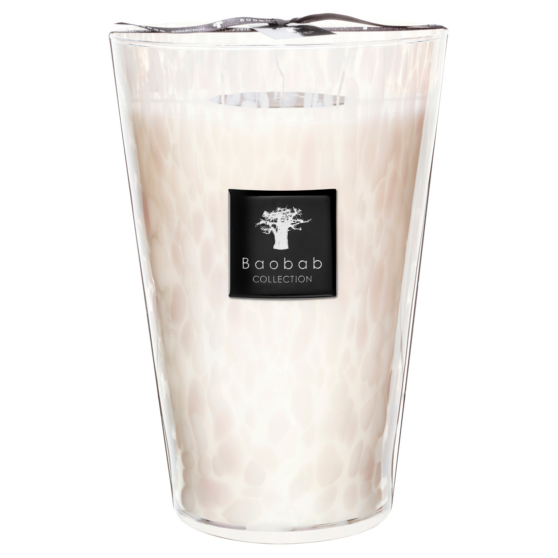 Baobab Collection White Pearls Modern Classic Glass Scented Candle - Extra Large | Kathy Kuo Home