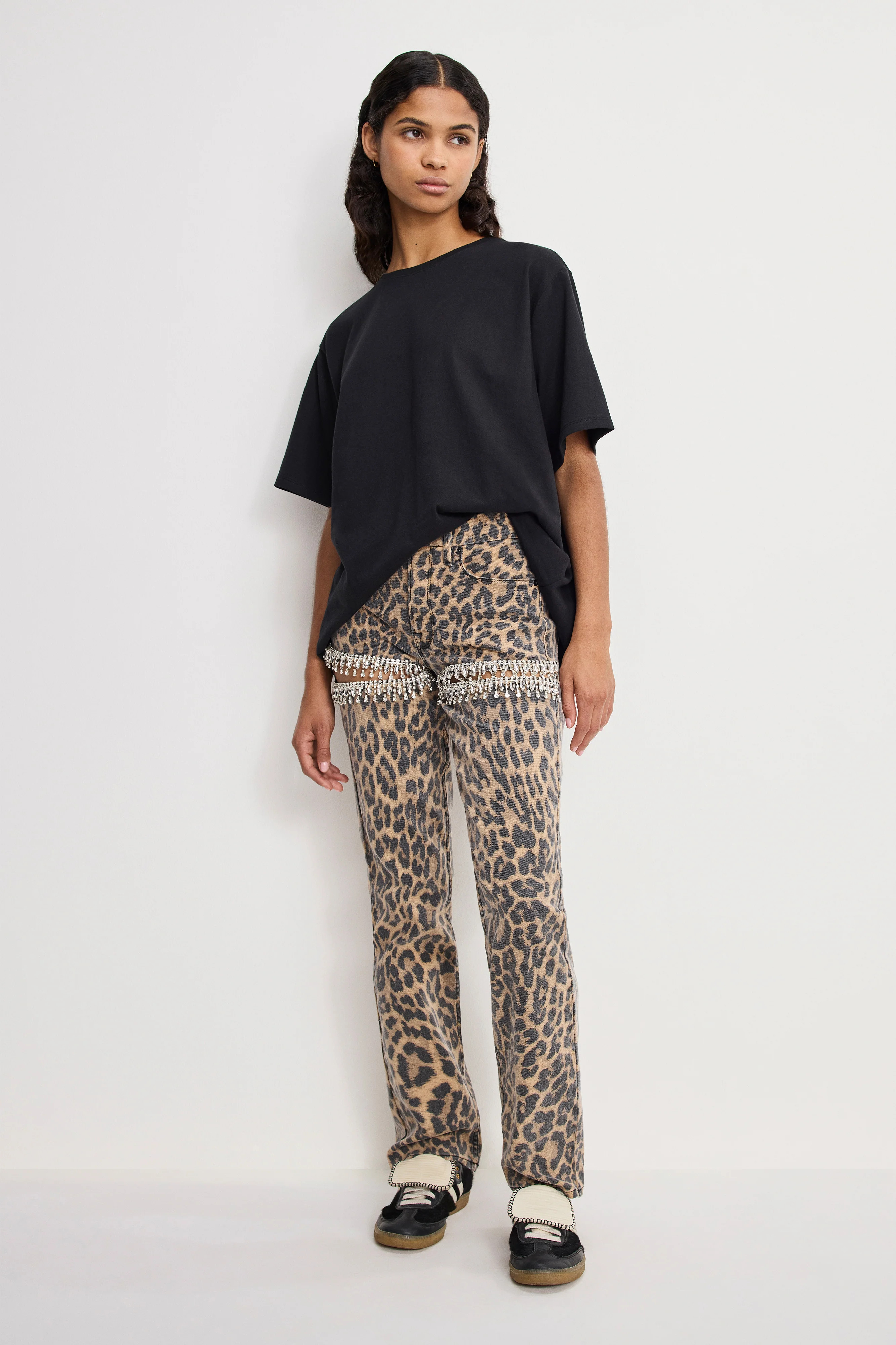 LEOPARD GOOD ICON STRAIGHT DIAMOND JEANS | LUCKY LEOPARD001 - GOOD AMERICAN | Good American