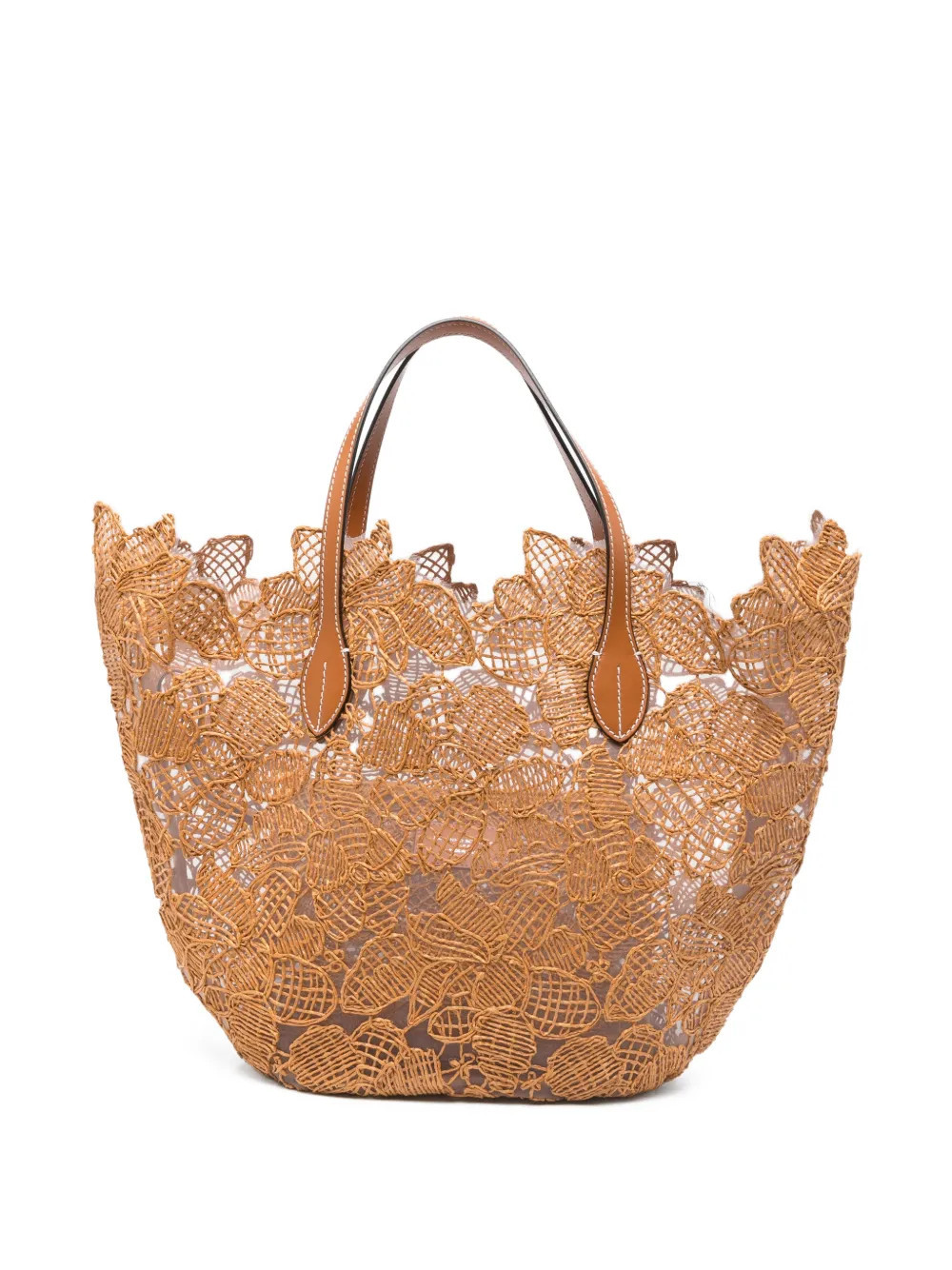 Ermanno Scervino floral-lace tote bag - Neutrals | Farfetch Global