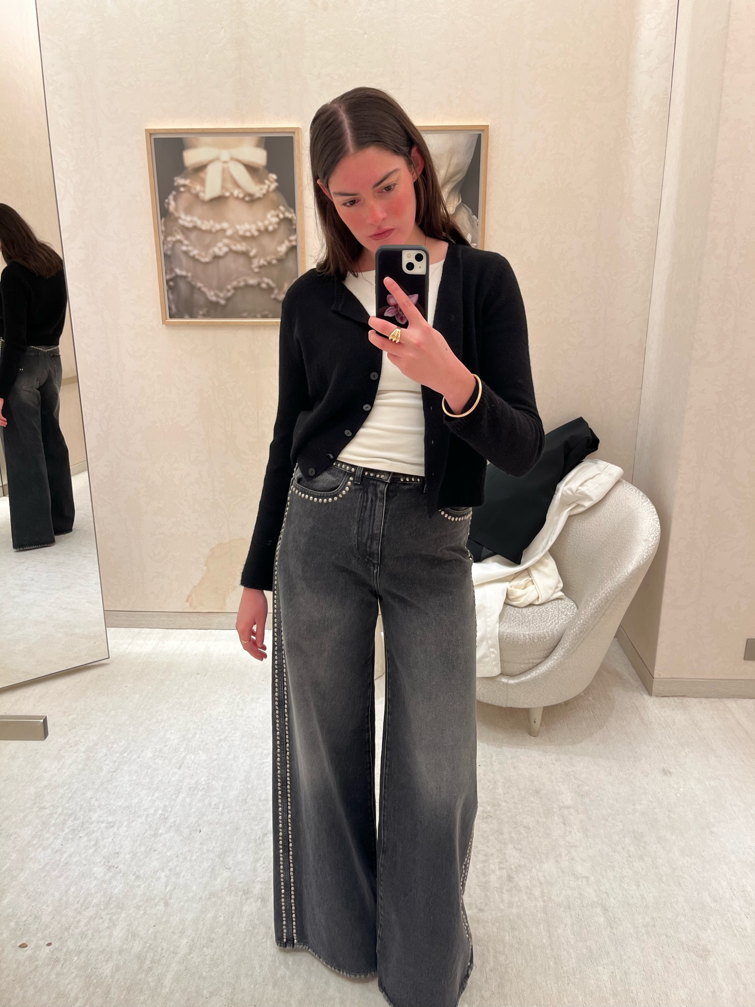 studded jeans are perfect for a chill night out look 🖤

#LTKaustralia