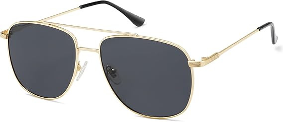 SOJOS Polarized Aviator Sunglasses Womens Men Trendy Designer Shades SJ1218 | Amazon (US)