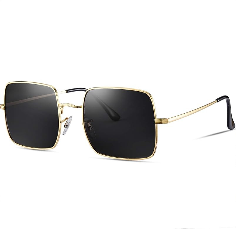 mosanana Square Polarized Sunglasses for Women Black Trendy Trending Fashion Stylish Cool Cute Re... | Amazon (US)