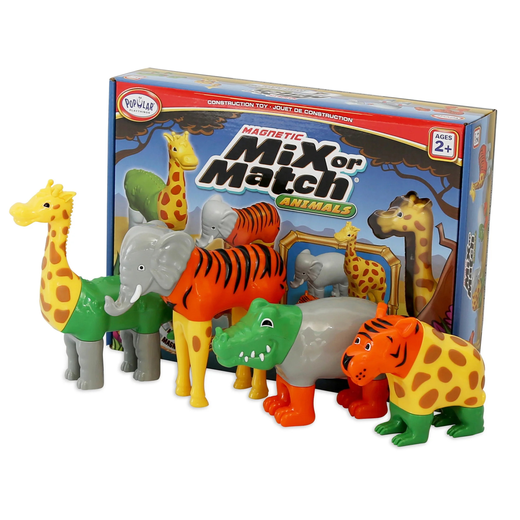 Magnetic Mix or Match Animals Construction Toy for Children Ages 2+ | Walmart (US)