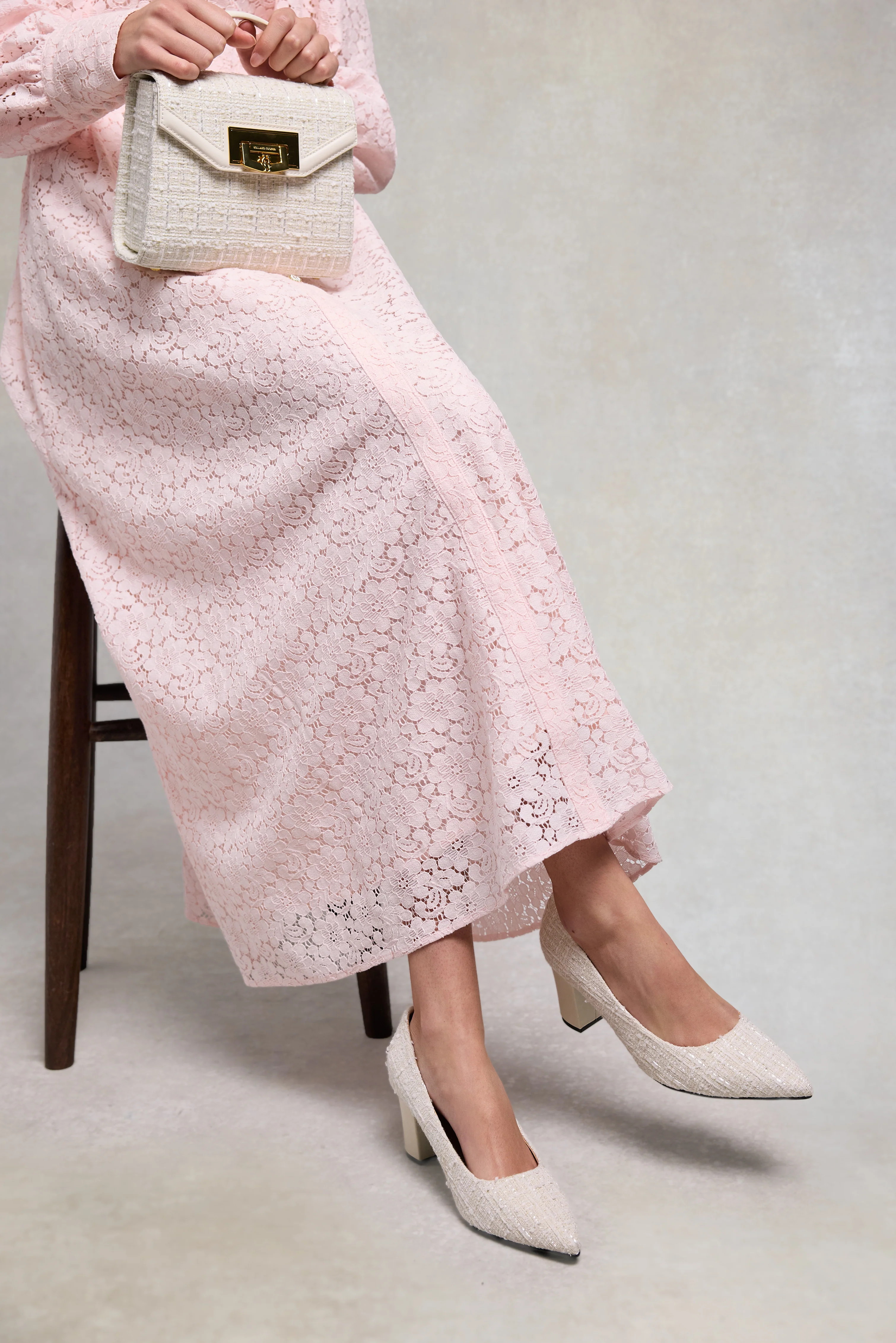 Mayfair Court Shoe (Cream Boucle) | Holland Cooper