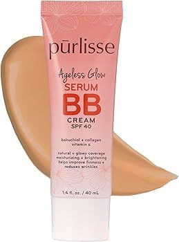 pūrlisse Ageless Glow Serum BB Cream SPF 40 : Clean & Cruelty-Free, Full & Flawless Coverage, Hy... | Amazon (US)
