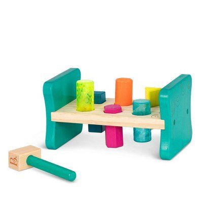 B. toys Wooden Shape Sorter - Colorful Pound & Play | Walmart (US)