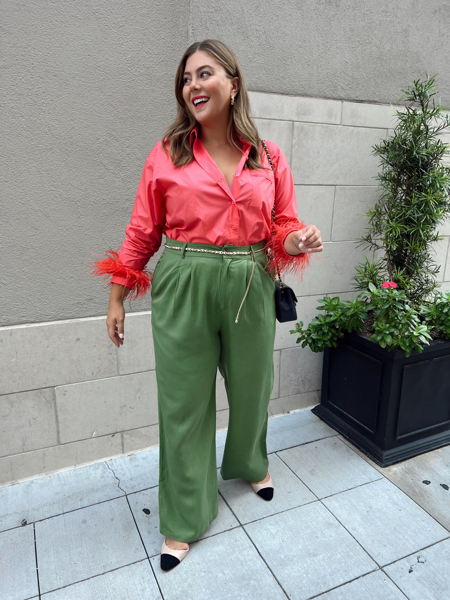 wearing 16 in top and trousers, both run generous (could’ve sized down) 

#LTKCon #LTKSeasonal #LTKworkwear