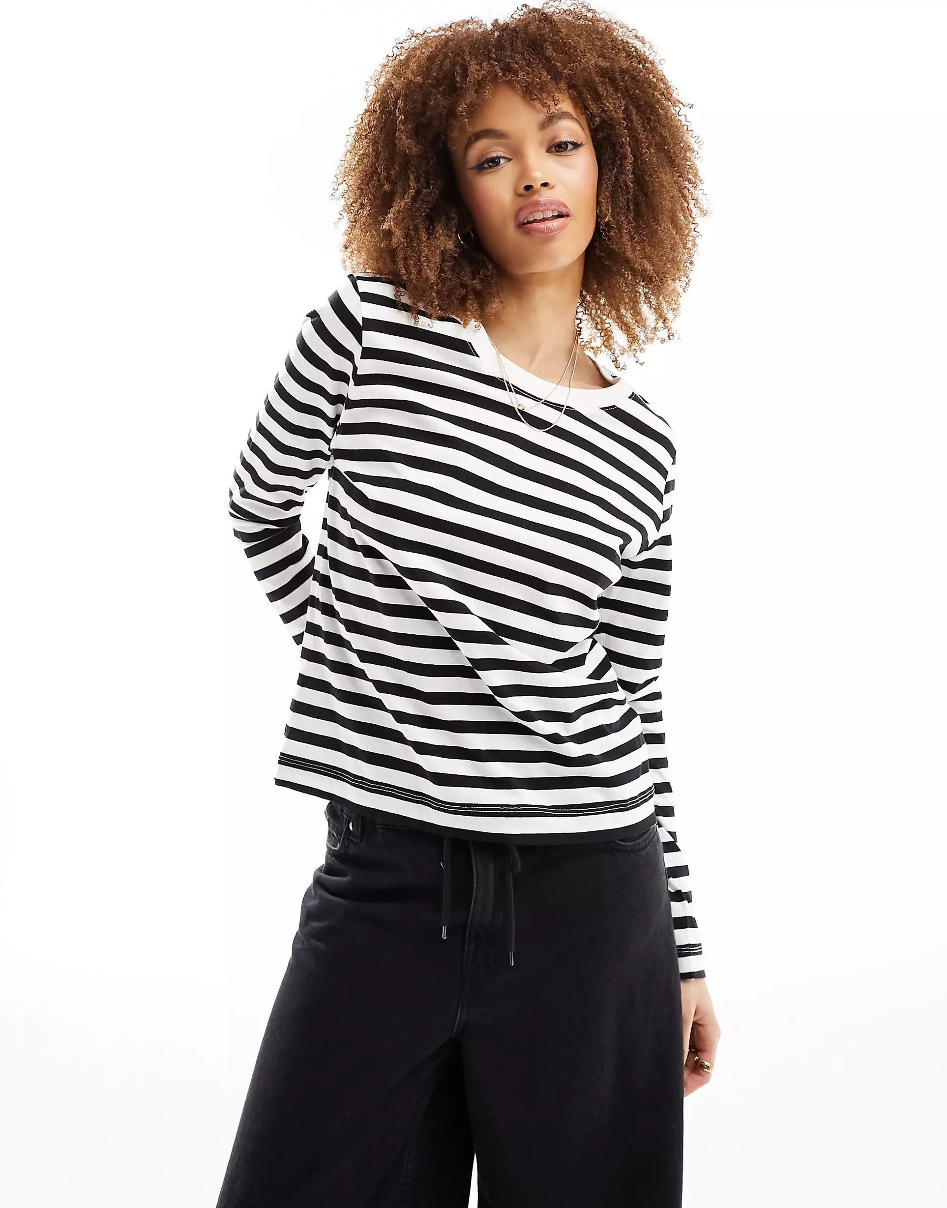 Selected Femme long sleeve t-shirt in stripe | ASOS (Global)