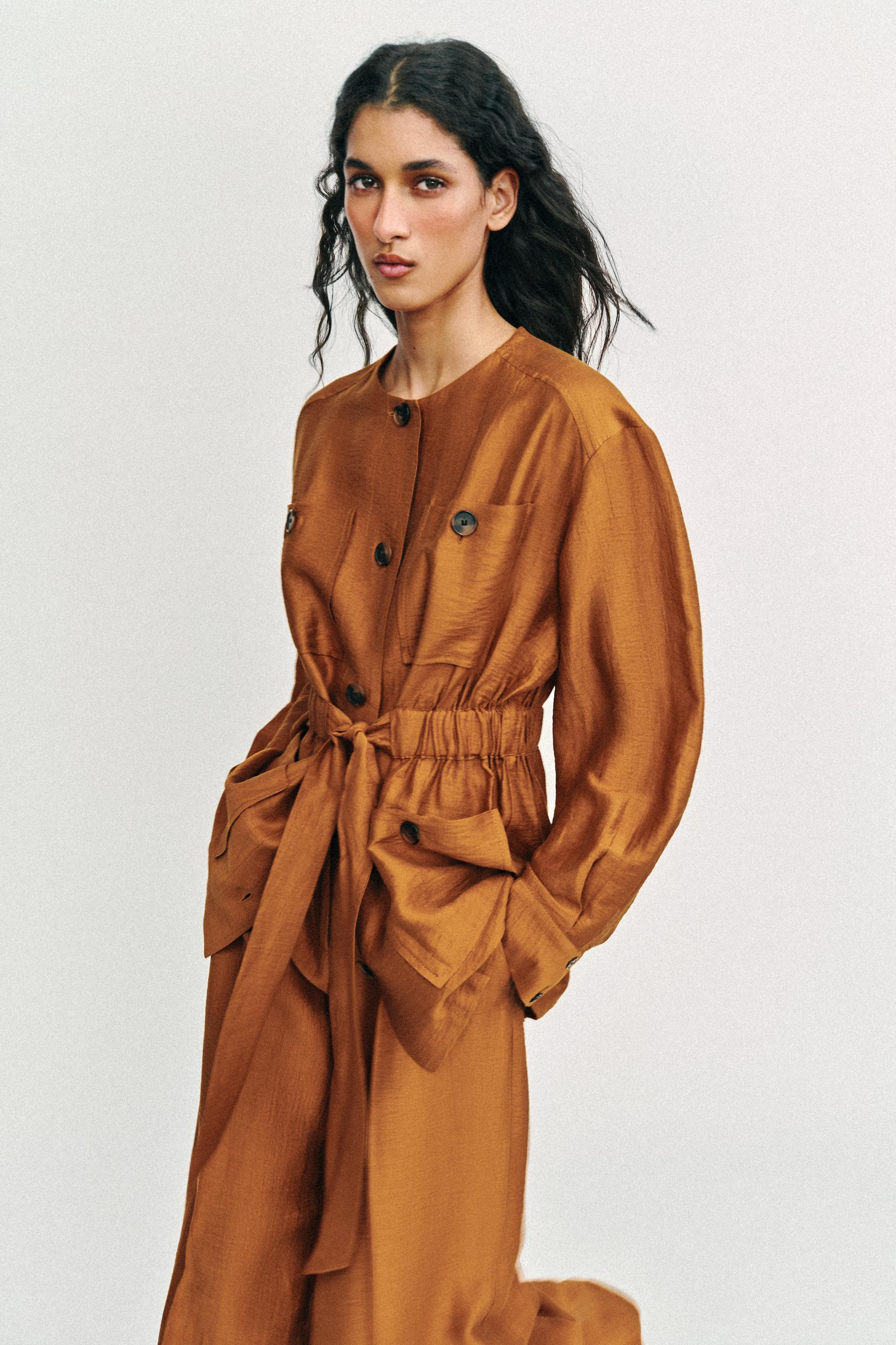 BELTED LINEN SAFARI JACKET | Zara US