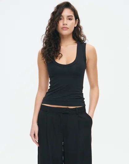 V Neck Cotton Tank Top | Glassons (Australia)