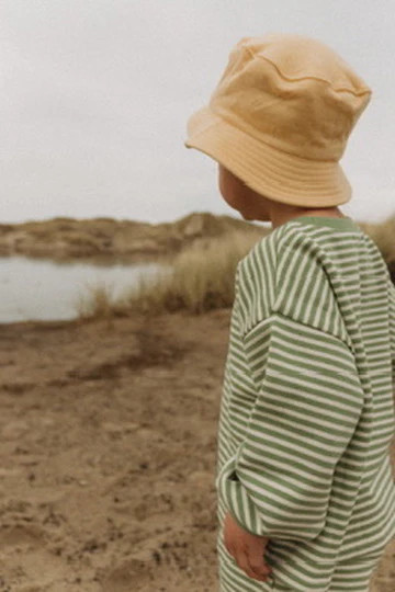 Rowe Set in Aspen Green Stripe | Winnie and Crew