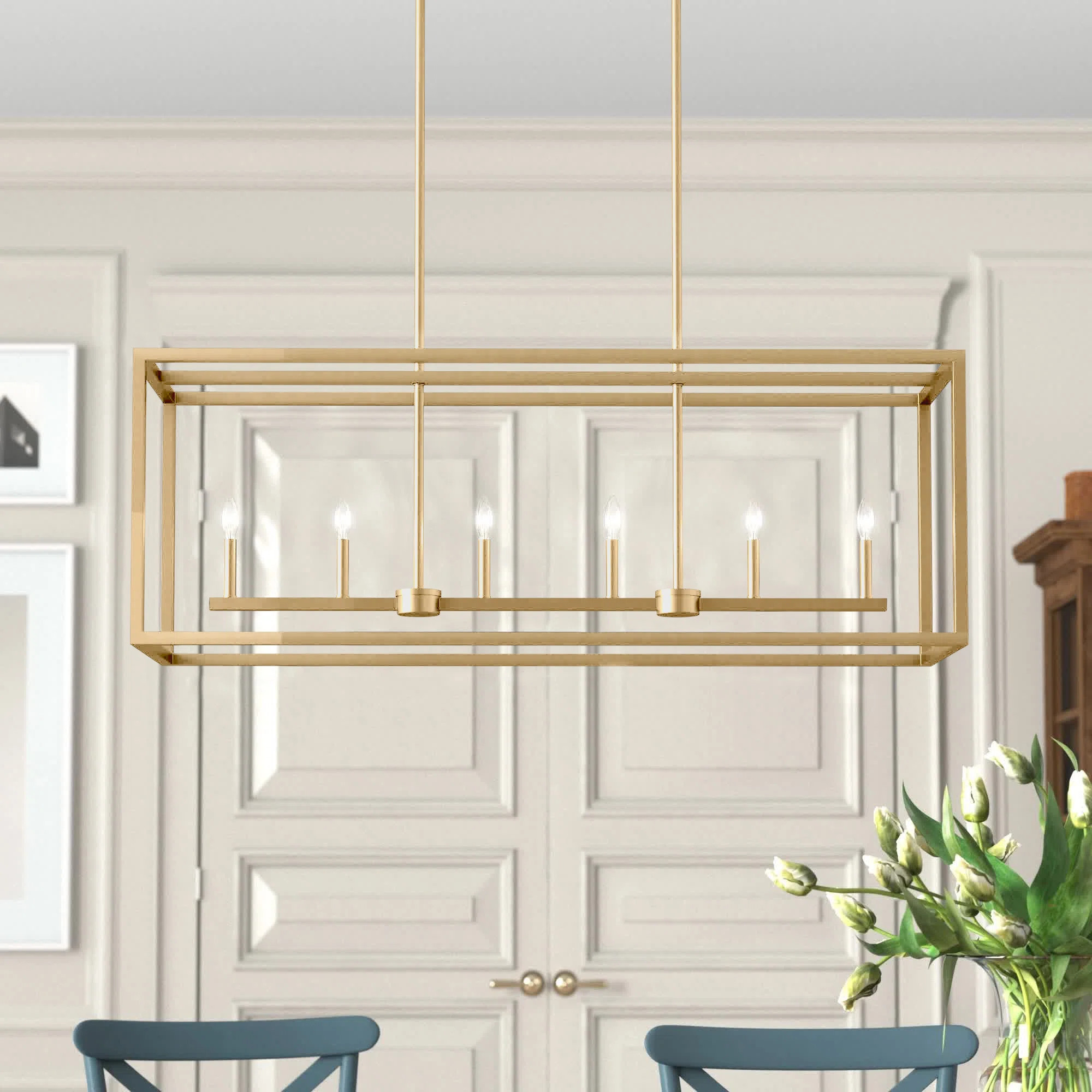 Agawam 6 - Light Kitchen Island Linear Pendant | Wayfair North America
